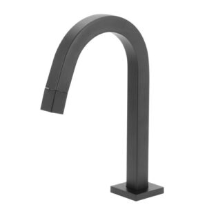 1248 1248 - Torneira Mesa Tubo Quadrado 22 mm Preto Fosco Baixa