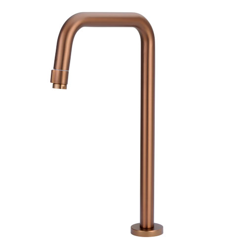1253 1253 - Torneira Mesa Tubo Redondo 23 mm Alta Modelo U Rose Fosca
