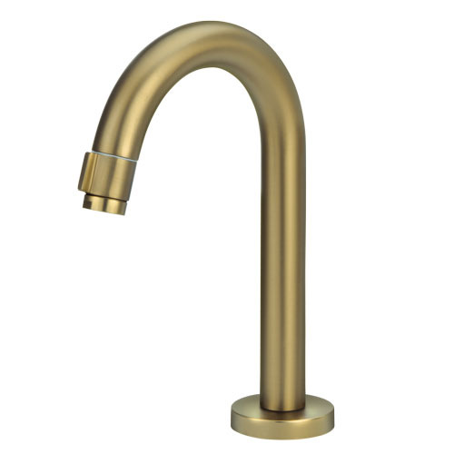 1254 1254 - Torneira Mesa Tubo Redondo 22 mm Dourada Fosca Baixa