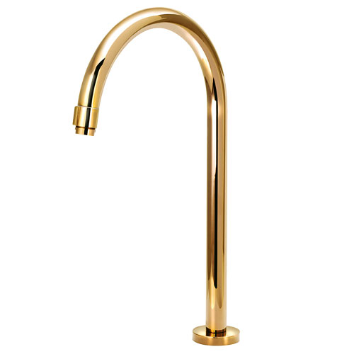 1255 1255 - Torneira Mesa Tubo Redondo 22 mm Dourada Fosca Alta