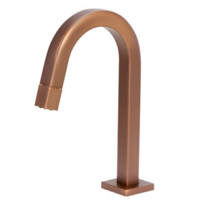 1257 1257 - Torneira Mesa Tubo Quadrado 22 mm Rose Fosca Baixa