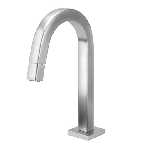 1262 1262 - Torneira Quadrada Inox 304 Escovado Tubo 22 mm Baixa