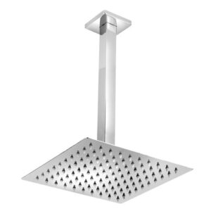 1732 1732 - Chuveiro Quadrado Slim 40 cm x 40 cm x 0,5 cm com Braço Teto Quadrado 24 cm