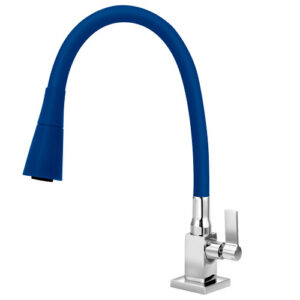 2704 2704 - Torneira Cozinha Mesa 1/4V Quadrada Tubo Color Arejador Duplo Cone C/75