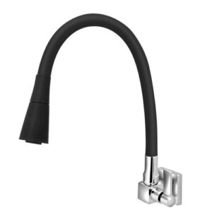 2709 2709 - Torneira Cozinha Parede 1/4 Volta Quadrada Premium Cone Duplo Jato C/75