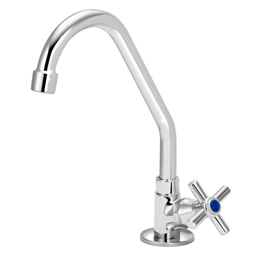 6140 - Torneira Mesa 1/4 Volta Tubo e Volante ABS C/66