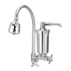 6179-2 6179 - Torneira Filtro Slim ABS 1/4 Volta Parede Tubo Gourmet Cromado C/21
