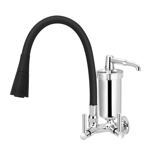 6179 6179 - Torneira Filtro Parede 1/4 Volta Tubo Gourmet Color Arejador Duplo Cone C/98