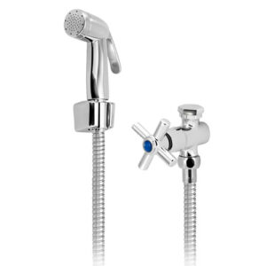 6804 6804 - Ducha 1/4 Volta C/Derivação Flexível Metal, Gatilho e Volante ABS C/66