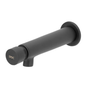 7014 7014 - Torneira Banheiro Automática Reta Parede 13 cm Preto