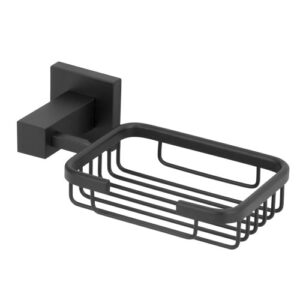 7035 7035 - Saboneteira Quadrada de Inox para Banheiro Preto