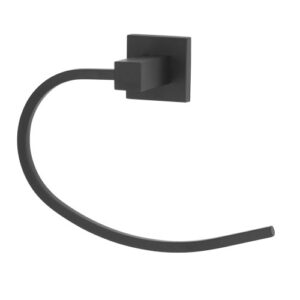 7041 7041 - Porta Toalha Rosto Quadrado de Metal Inox Preto