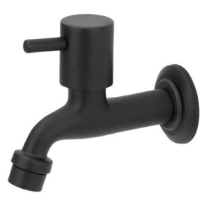 7132 - Torneira Tanque Parede 1/4 Volta Preto C/99