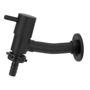 7133 - Torneira Tanque/Jardim Parede Prática 1/4 Volta Preto C/99