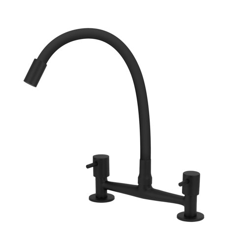 7258-2 7258 - Misturador Pia Cozinha Mesa Preto 1/4 Volta C/99