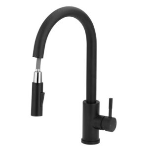 7594 7594 - Misturador Cozinha Monocomando com Ducha Extensível Preta