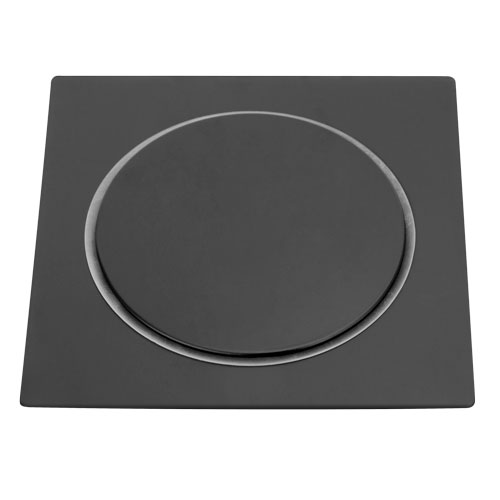 7656 7656 - Ralo Click Quadrado Preto 10 cm