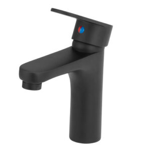 7664 7664 - Torneira Misturador Monocomando Banheiro Lavatório Preta Baixa