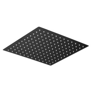 7723 7723 - Chuveiro Slim Quadrado Preto 20 cm x 20 cm sem Braço