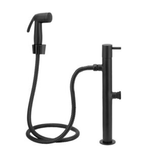 7795 7795 - Ducha Higiênica Chão com Derivação Flexível 1,20 m Gatilho ABS Preto C/99