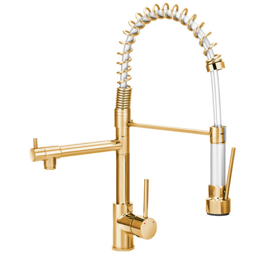 7897 7897 - Torneira com Misturador 50cm Dourada