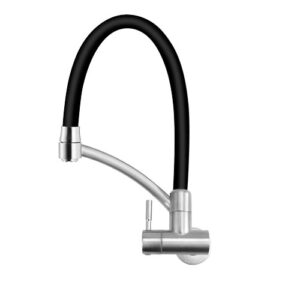 9518 9518 - Torneira Pia Cozinha Parede Tubo Flexível Preto